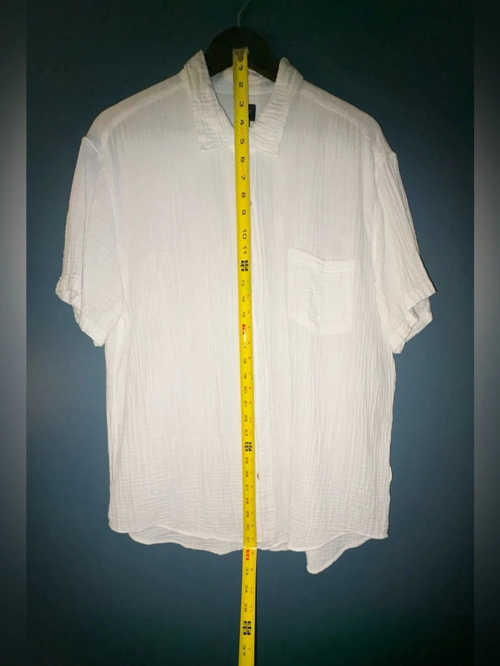 J.Crew Men's XL white gauze Cotton button down Shirt